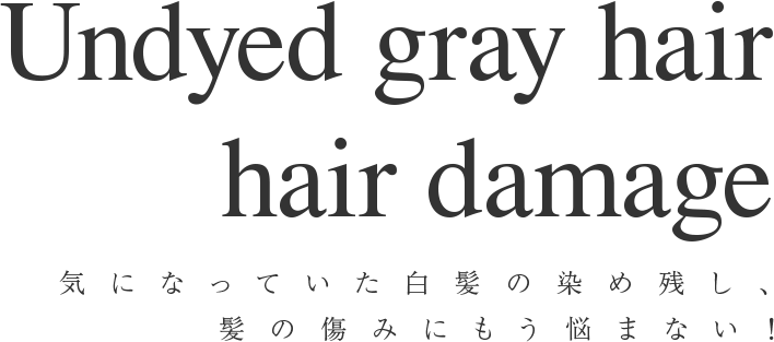 気になっていた白髪の染め残し、髪の傷みにもう悩まない！