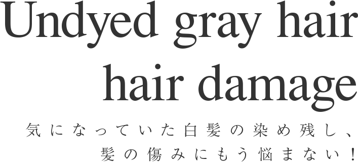 気になっていた白髪の染め残し、髪の傷みにもう悩まない！